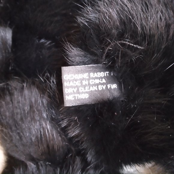rabbit fur pom pom scarves - Picture 10 of 11